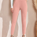 Emery rose pantalones casuales ajustados de unicolor para mujer, uso diario