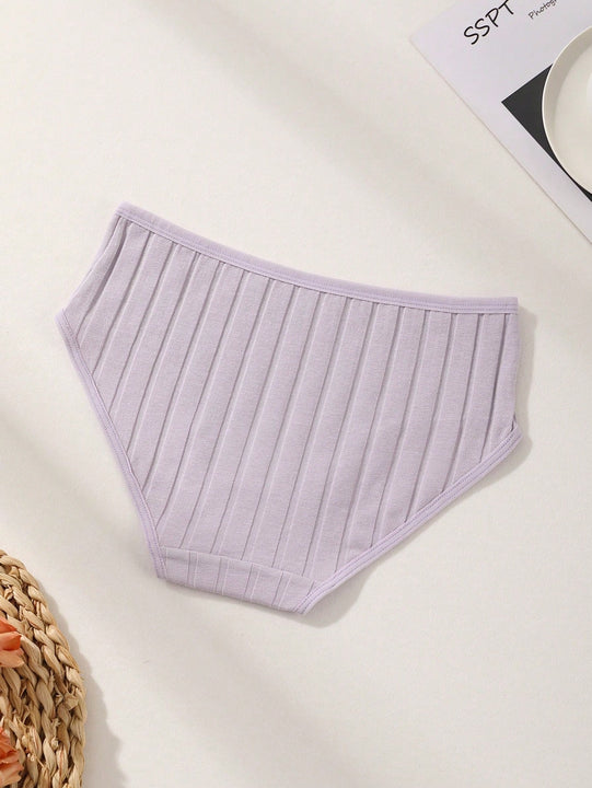 Juego de 9 bragas de mujer de algodon, de cintura baja, de unicolor, acanaladas, comodas y transpirables, ropa interior deportiva