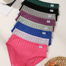 Juego de 9 bragas de mujer de algodon, de cintura baja, de unicolor, acanaladas, comodas y transpirables, ropa interior deportiva