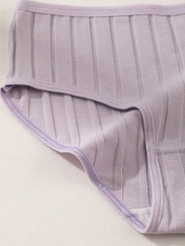 Juego de 9 bragas de mujer de algodon, de cintura baja, de unicolor, acanaladas, comodas y transpirables, ropa interior deportiva