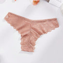 3 piezas bragas multicolor aleatorias para mujer con encaje floral y ondas, elegantes y comodas, diseno de tanga