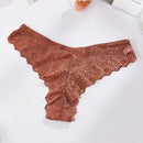 3 piezas bragas multicolor aleatorias para mujer con encaje floral y ondas, elegantes y comodas, diseno de tanga