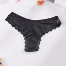 3 piezas bragas multicolor aleatorias para mujer con encaje floral y ondas, elegantes y comodas, diseno de tanga