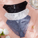 Set de 3 bragas minimalistas y romanticas de encaje para mujer