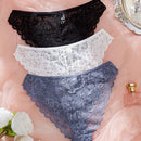 Set de 3 bragas minimalistas y romanticas de encaje para mujer