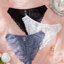 Set de 3 bragas minimalistas y romanticas de encaje para mujer