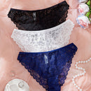 Set de 3 bragas minimalistas y romanticas de encaje para mujer