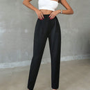 Pantalones rectos comodos y lisos