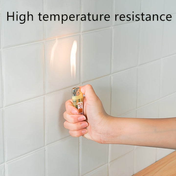 Guarda salpicaduras de alta temperatura resistente al PET - Protector de pared de respaldo autoadhesivo repelente de aceite y agua, ideal para cocina, armarios, cocinas y campanas extractoras