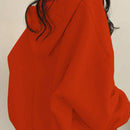 Ezwear sudadera con capucha casual de mujer con bordado de letras, para otono/invierno