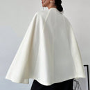 Prive capa/poncho sobrecapa de unicolor elegante y minimalista de color albaricoque para mujer