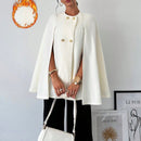 Prive capa/poncho sobrecapa de unicolor elegante y minimalista de color albaricoque para mujer