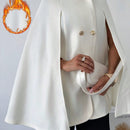 Prive capa/poncho sobrecapa de unicolor elegante y minimalista de color albaricoque para mujer