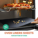 2 piezas de Revestimientos para Horno Antiadherentes Extra Gruesos, 60cm x 40cm, Resistentes y Fáciles de Limpiar, Seguros para Microondas y Uso Exterior, Versátiles para Hornos Eléctricos, de Gas y Parrillas - Ideales para Hornos con Asistencia de Venti