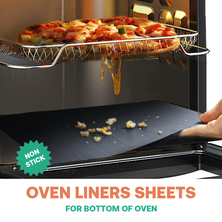 2 piezas de Revestimientos para Horno Antiadherentes Extra Gruesos, 60cm x 40cm, Resistentes y Fáciles de Limpiar, Seguros para Microondas y Uso Exterior, Versátiles para Hornos Eléctricos, de Gas y Parrillas - Ideales para Hornos con Asistencia de Venti