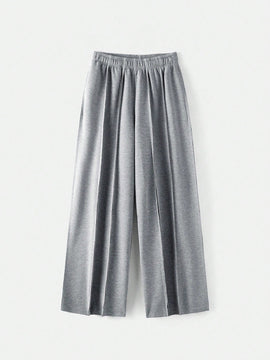 Ontre pantalones anchos con cintura elastica y cintura recortada para mujer, conjunto de otono