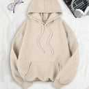 Ezwear sudadera con capucha de felpa con estampado de leopardo y estrella, otono/invierno