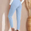 Emery rose pantalones casuales ajustados de unicolor para mujer, uso diario