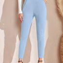 Emery rose pantalones casuales ajustados de unicolor para mujer, uso diario