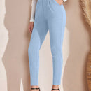 Emery rose pantalones casuales ajustados de unicolor para mujer, uso diario