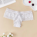 3 piezas de ropa interior femenina de encaje sexy, tanga transparente de moda, respirable y comodo, pantalones de mujer con elastico, casual y de unicolor g-string, lenceria de personalidad para chicas