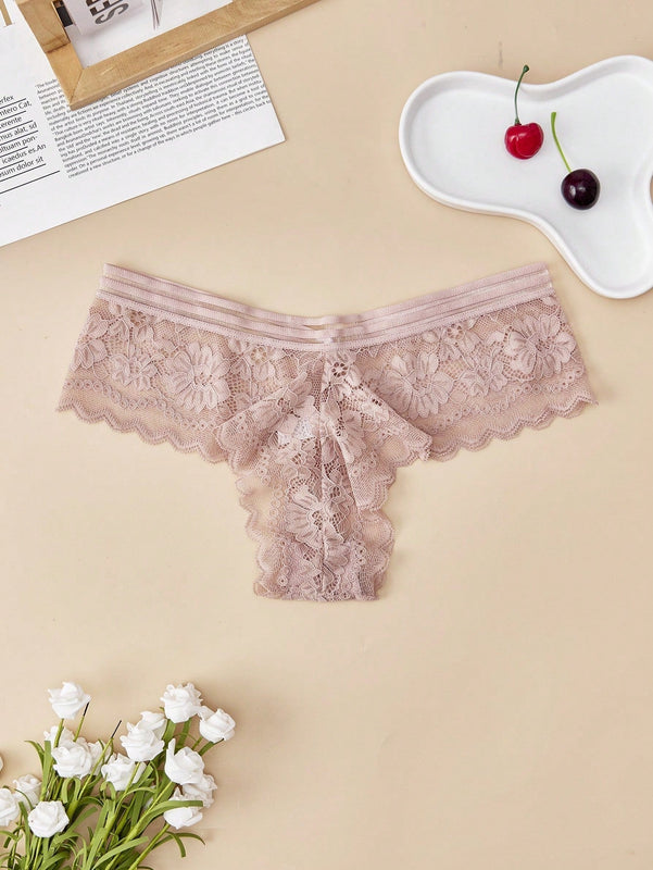 3 piezas de ropa interior femenina de encaje sexy, tanga transparente de moda, respirable y comodo, pantalones de mujer con elastico, casual y de unicolor g-string, lenceria de personalidad para chicas