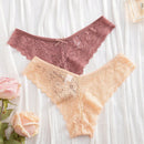 12 piezas/paquete bragas triangulares comodas con adorno de encaje para mujer