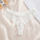1 pieza tanga de encaje blanco, lenceria comoda para damas