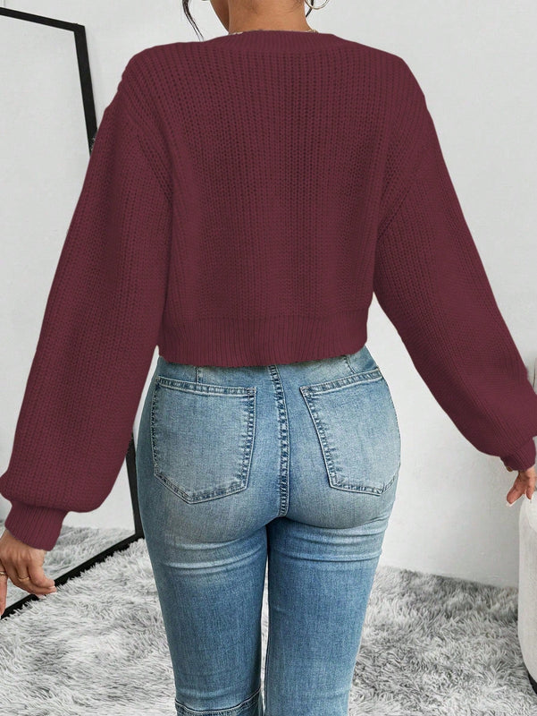 Essnce cardigan informal de mujer con botones delanteros y estampado de flores, apropiado para el uso diario en otono/invierno
