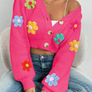Essnce cardigan informal de mujer con botones delanteros y estampado de flores, apropiado para el uso diario en otono/invierno