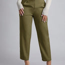 Petite pantalones de pana para mujer con cintura elastica en la parte trasera, apropiados para otono e invierno