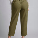Petite pantalones de pana para mujer con cintura elastica en la parte trasera, apropiados para otono e invierno