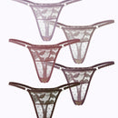 5 piezas/set de tanga encantador con parche de encaje con forma de corazon