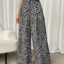 Ezwear 1 pieza pantalones de pierna recta con estampado degradado de aceite de moda