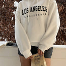 Attitoon sudadera holgada con capucha para mujer con estampado de estilo retro americano en ingles, adecuada para primavera, otono e invierno