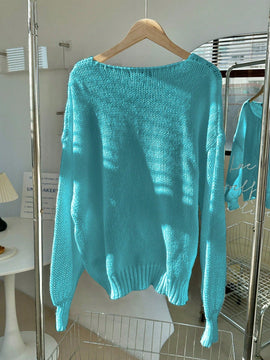 Frenchy cardigan de punto unicolor de color rosa palido con cinturon delantero, se puede usar sobre una camiseta