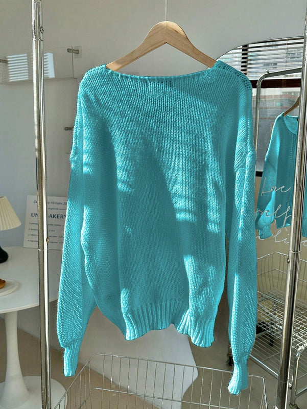 Frenchy cardigan de punto unicolor de color rosa palido con cinturon delantero, se puede usar sobre una camiseta