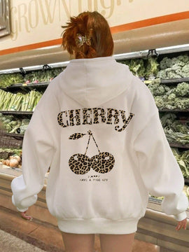 Ezwear sudadera holgada con capucha y estampado grafico cristiano "amar como jesus" con cara sonriente y texto para mujer