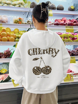Ezwear sudadera holgada con capucha y estampado grafico cristiano "amar como jesus" con cara sonriente y texto para mujer