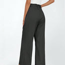 Lune pantalones anchos casuales tipo palazzo holgados para mujer, primavera y otono
