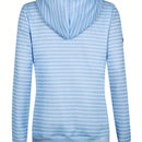 Sudadera con capucha a rayas para mujer con bolsillo con sombrero, sudadera de felpa bordada, mujer, otono e invierno, engrosada