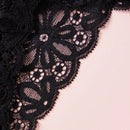3 piezas de bragas tipo tanga con diseno de encaje y flores, ropa interior sexy de talle bajo para mujer