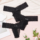 3 piezas de bragas tipo tanga con diseno de encaje y flores, ropa interior sexy de talle bajo para mujer