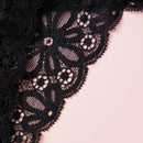 3 piezas de bragas tipo tanga con diseno de encaje y flores, ropa interior sexy de talle bajo para mujer