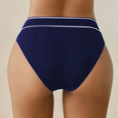 Set de 6 bragas de cintura alta suaves y solidas con estampado en ingles, ropa interior para dama