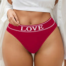 Set de 6 bragas de cintura alta suaves y solidas con estampado en ingles, ropa interior para dama