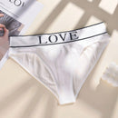Set de 6 bragas de cintura alta suaves y solidas con estampado en ingles, ropa interior para dama