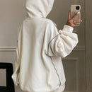 Dazy sudadera holgada casual con capucha nueva para mujer, otono