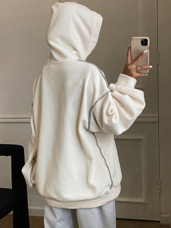 Dazy sudadera holgada casual con capucha nueva para mujer, otono
