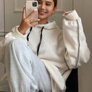 Dazy sudadera holgada casual con capucha nueva para mujer, otono